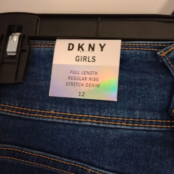 NWT DKNY Dark Wash Stretch Denim Skinny Jeans Size 12 - Picture 3 of 8